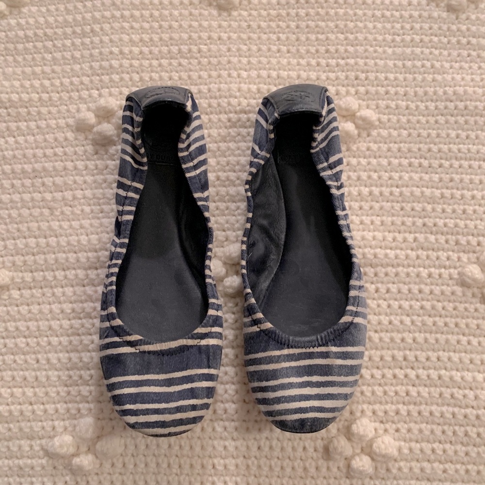 Tory Burch Striped Ballet Flats